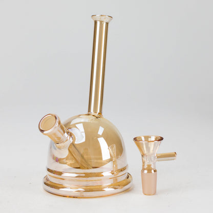 7" Solid Color Electroplate Glass Bubbler