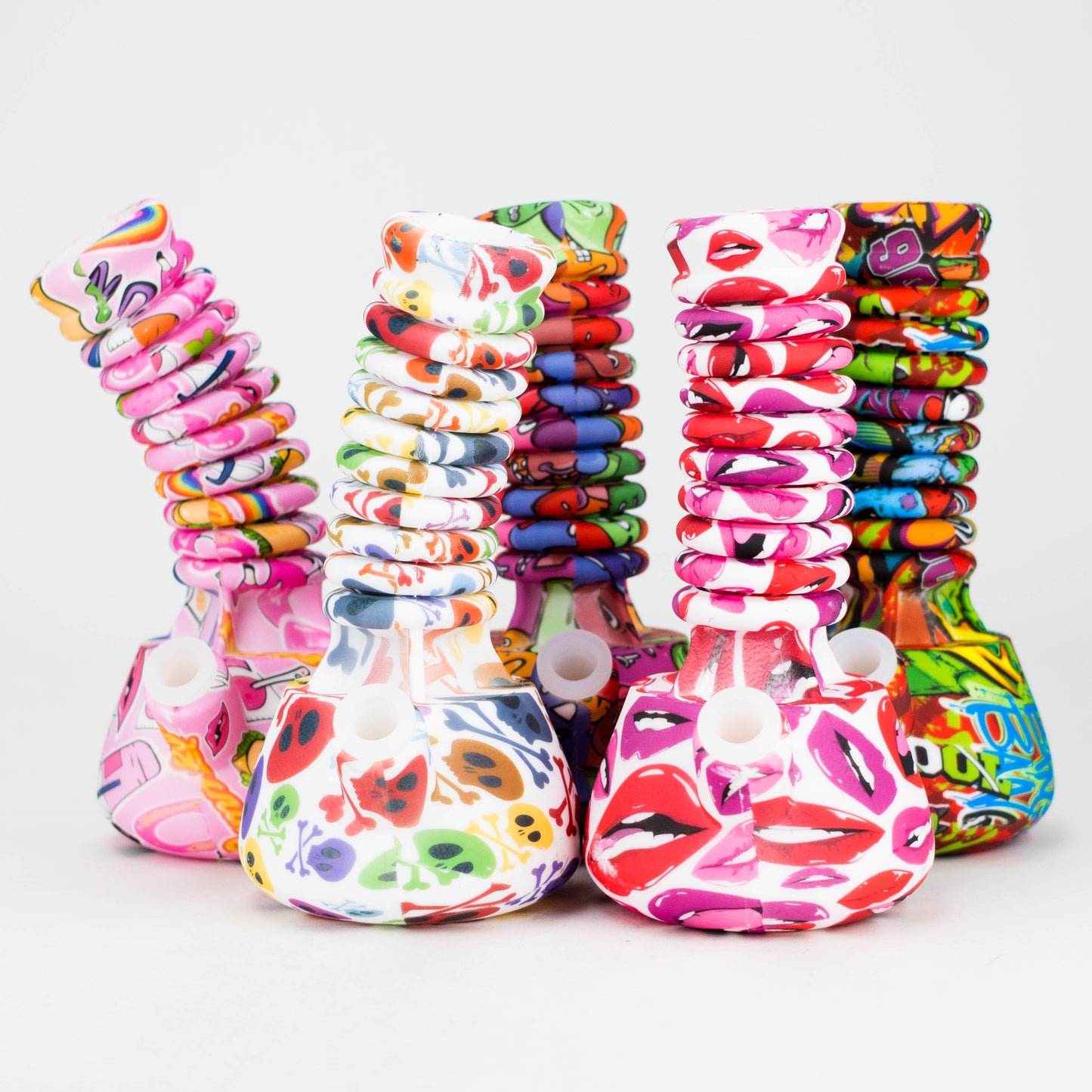 9"-15" extendable silicone water bong