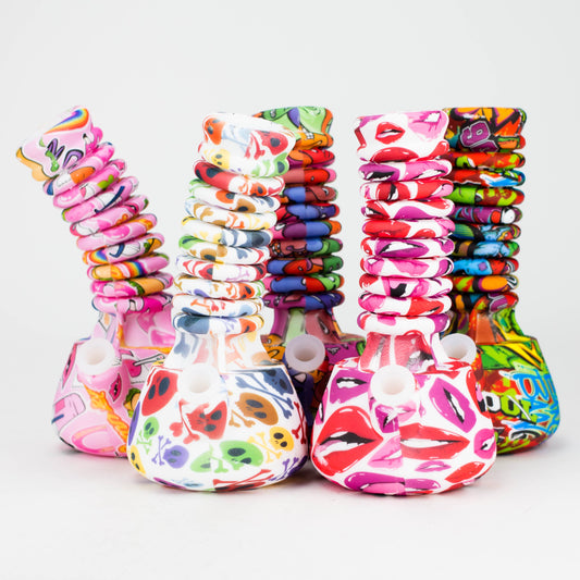 9"-15" extendable silicone water bong