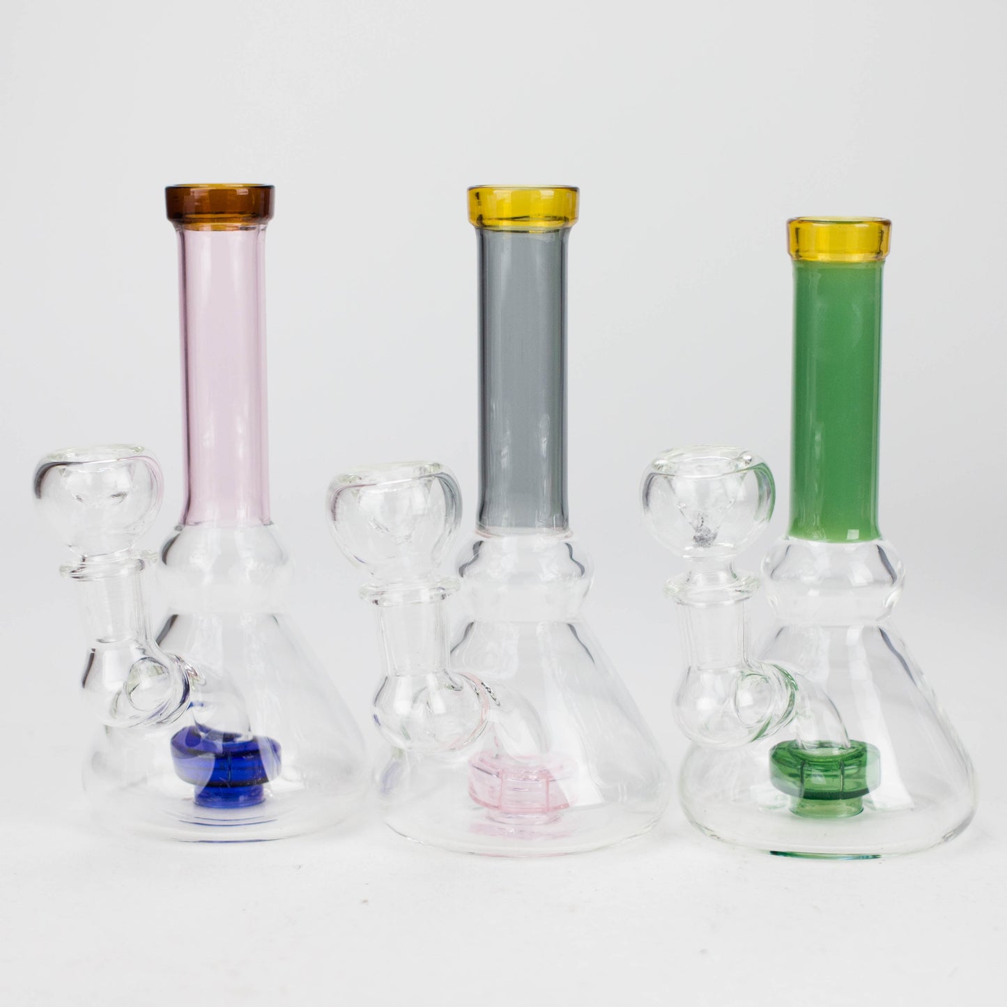 6" Cone difuser assorted bong | 14mm Bowl Joint | Stemless Design