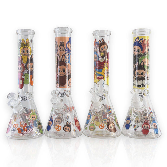 14" 7MM “Cute Monster Crew” Heavy-Duty Beaker Water Pipe
