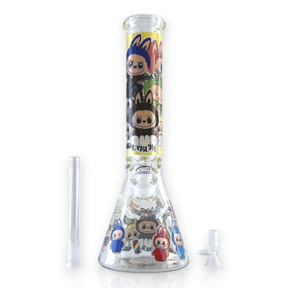 14" 7MM “Cute Monster Crew” Heavy-Duty Beaker Water Pipe