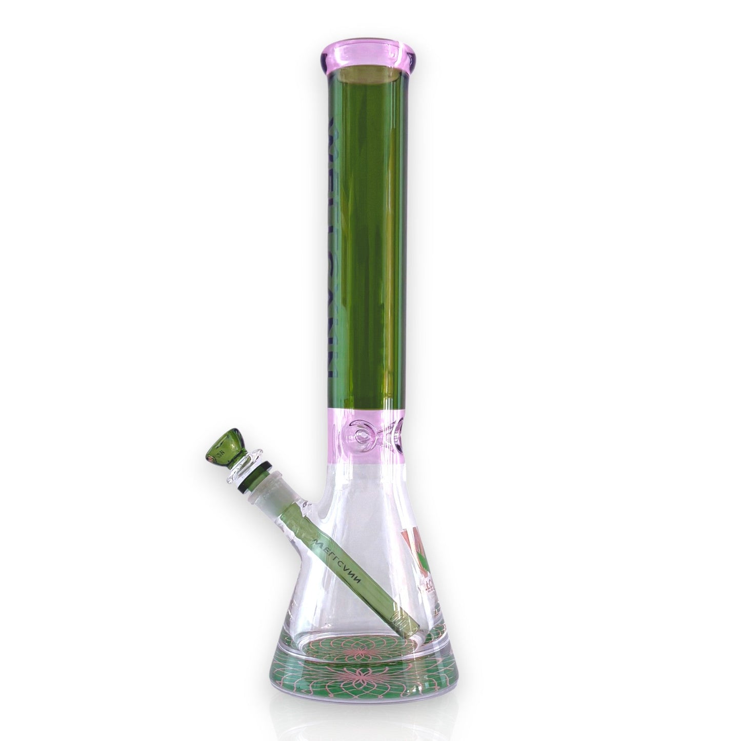Wellcann | 16" Heavy-Duty 7MM Beaker Water Pipe – Extra Thick Base-Green
