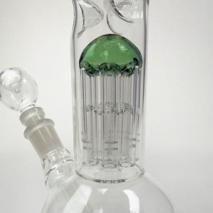10" Tree Perc Round Glass Bong