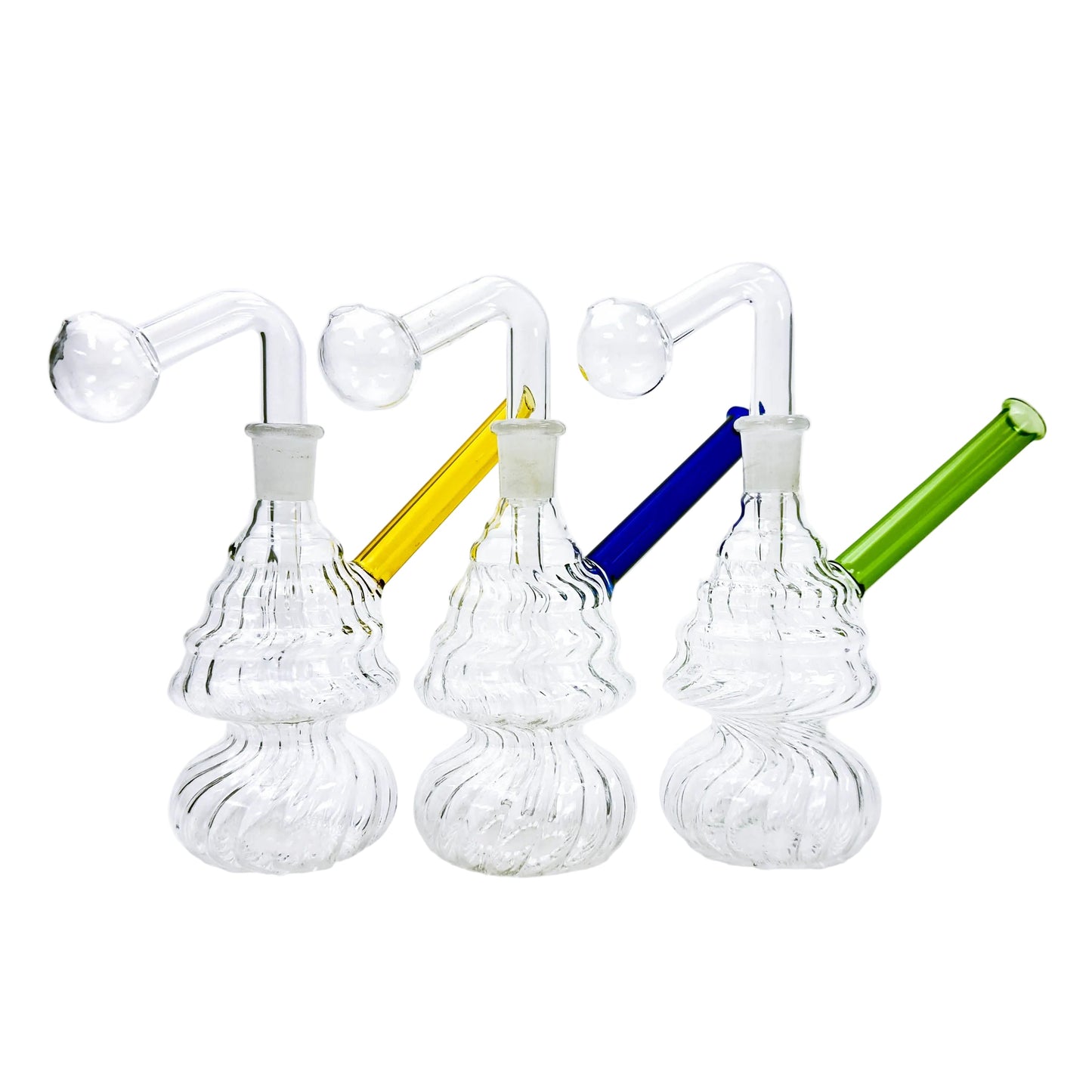 7" Wrinkled Oil Burner Water Bong – Assorted Colors