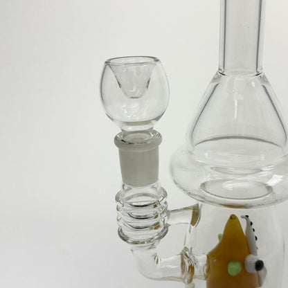 12" Yellow Fish Glass Bong