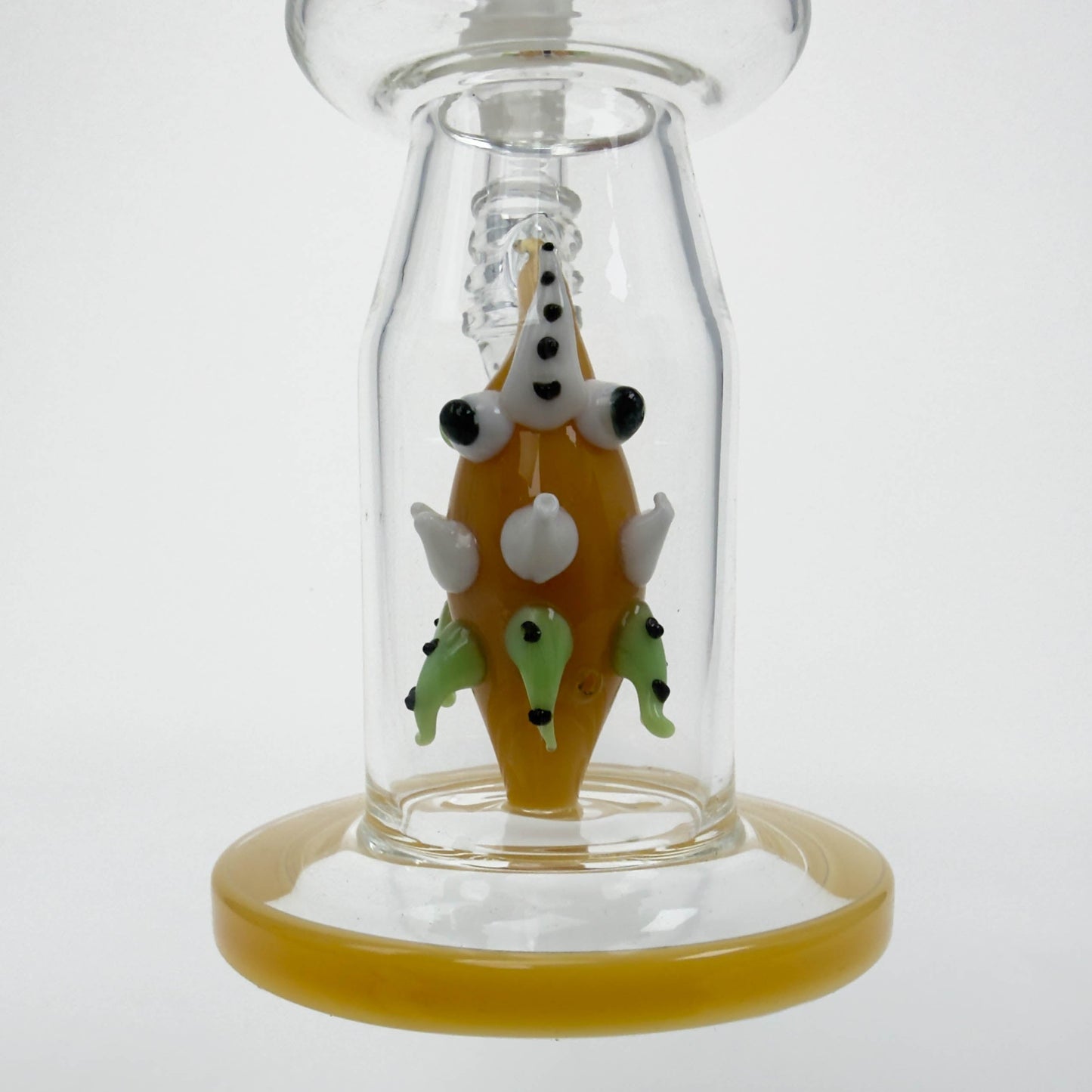 12" Yellow Fish Glass Bong