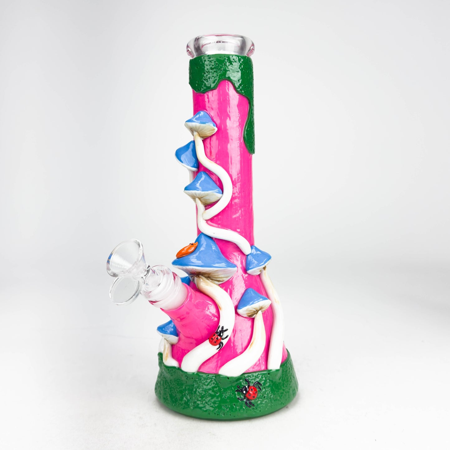 10" 3D Mushroom Design Glass Beaker Bong