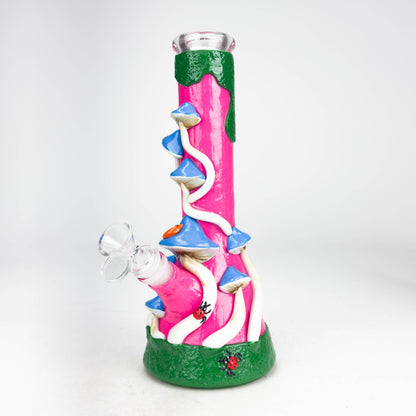 10" 3D Mushroom Design Glass Beaker Bong