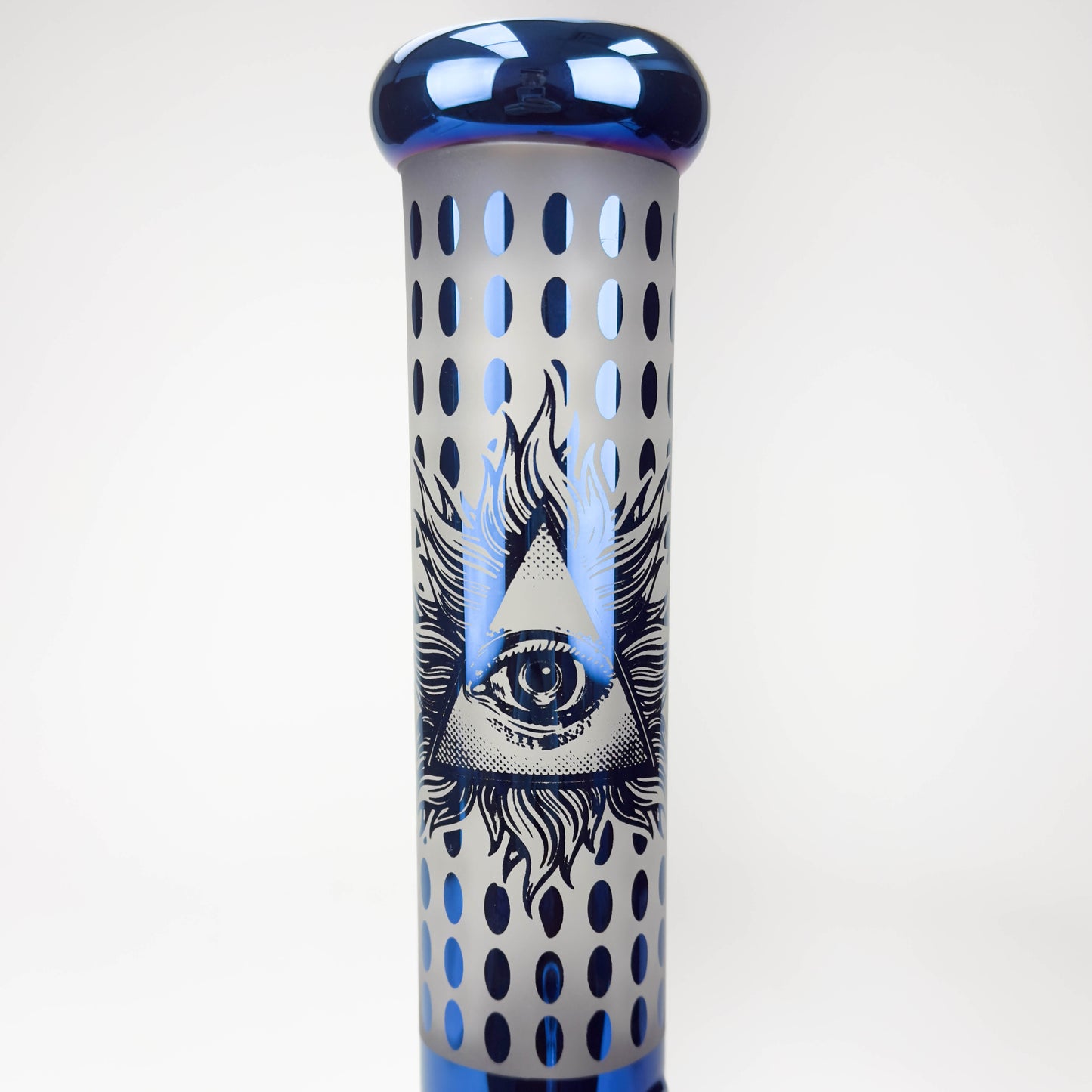 14" Eye Design Glass Bong – 7mm Thick with Ice Catcher