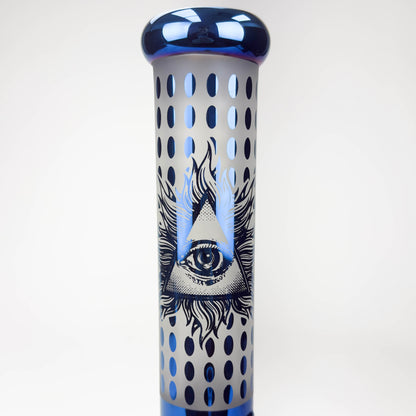 14" Eye Design Glass Bong – 7mm Thick with Ice Catcher