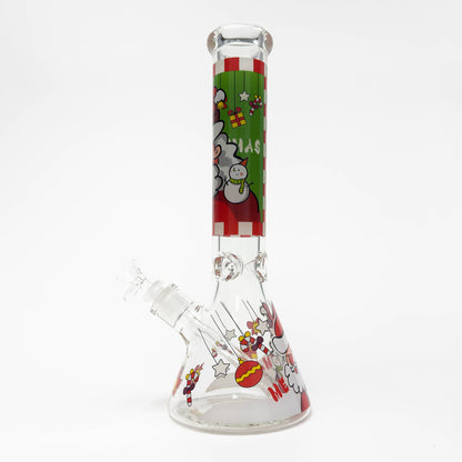 14" Holiday Series 7mm Thick Glass Water Bong – Glow in the Dark