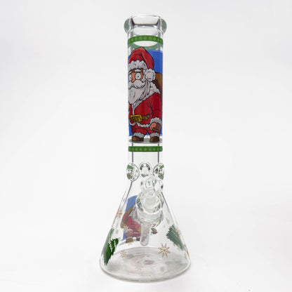 14" Holiday Series 7mm Thick Glass Water Bong – Glow in the Dark
