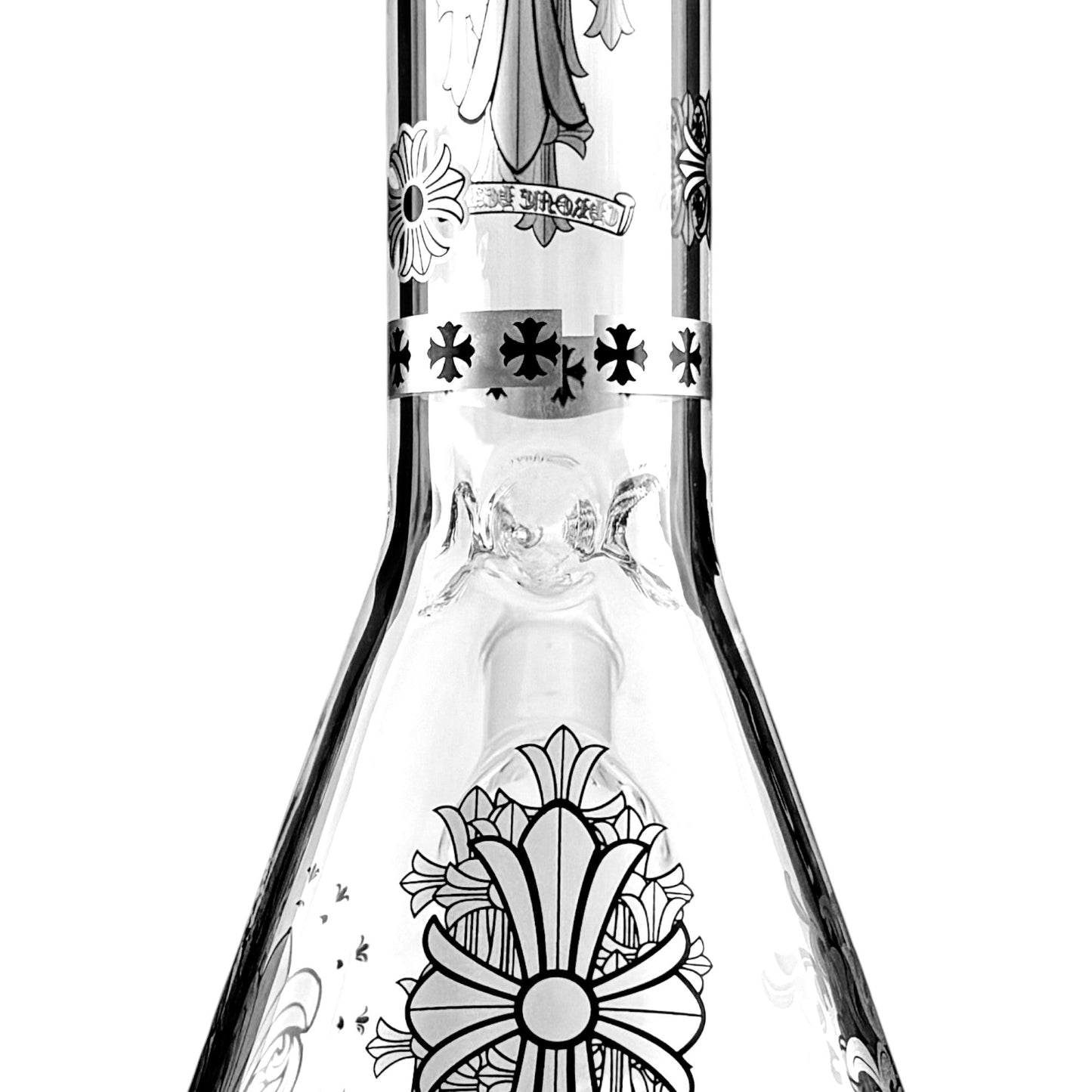 10" Gothic Cross Beaker Bong Series – 4mm Thick Glass