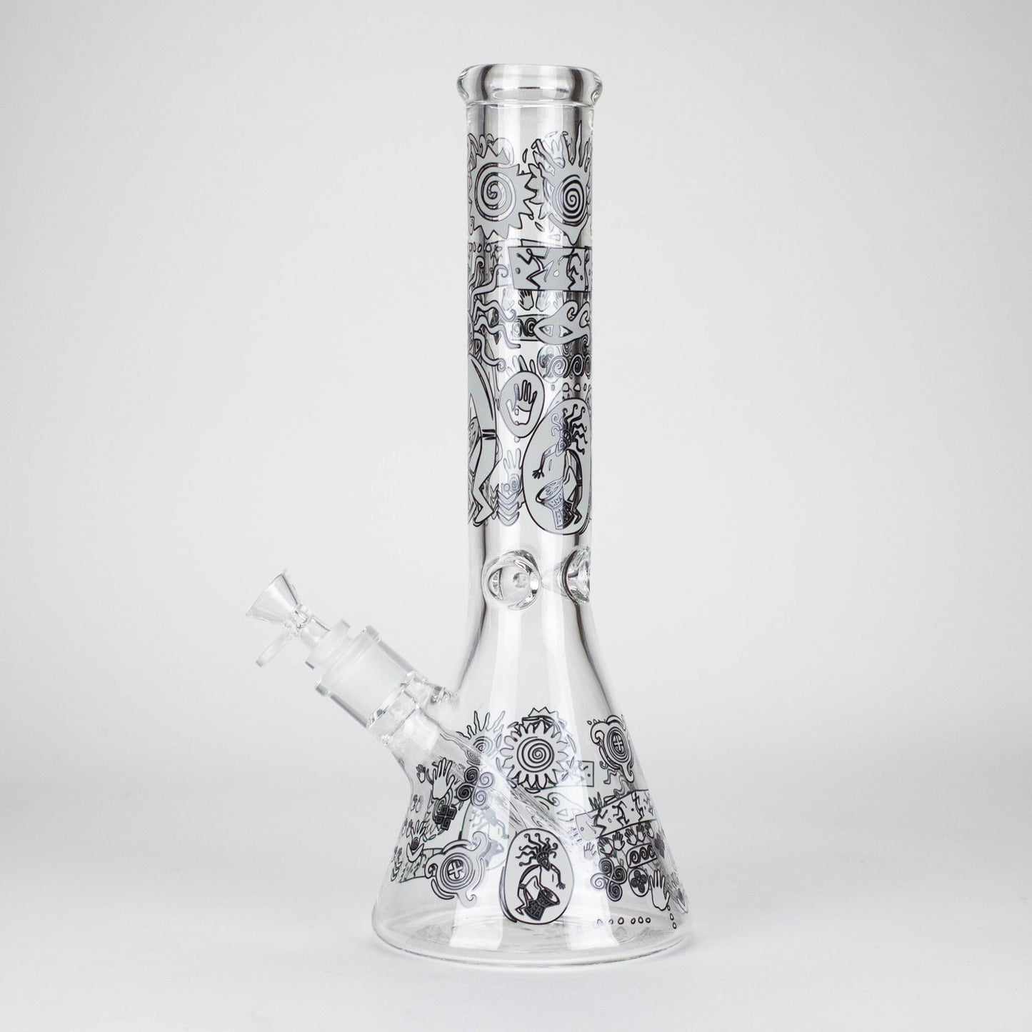 14" 7mm Thick Glass Water Bong – Glow in the Dark Beaker Bong