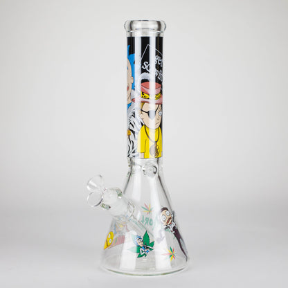 14" 7mm RM Glass Bong – Heavy Duty Beaker Water Pipe [FTLL06]