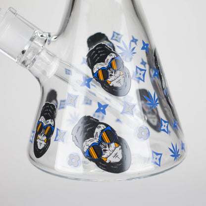 14" 7mm Gorilla Designs Glow In The Dark Beaker Bong – In the Box [FT1892ATS]