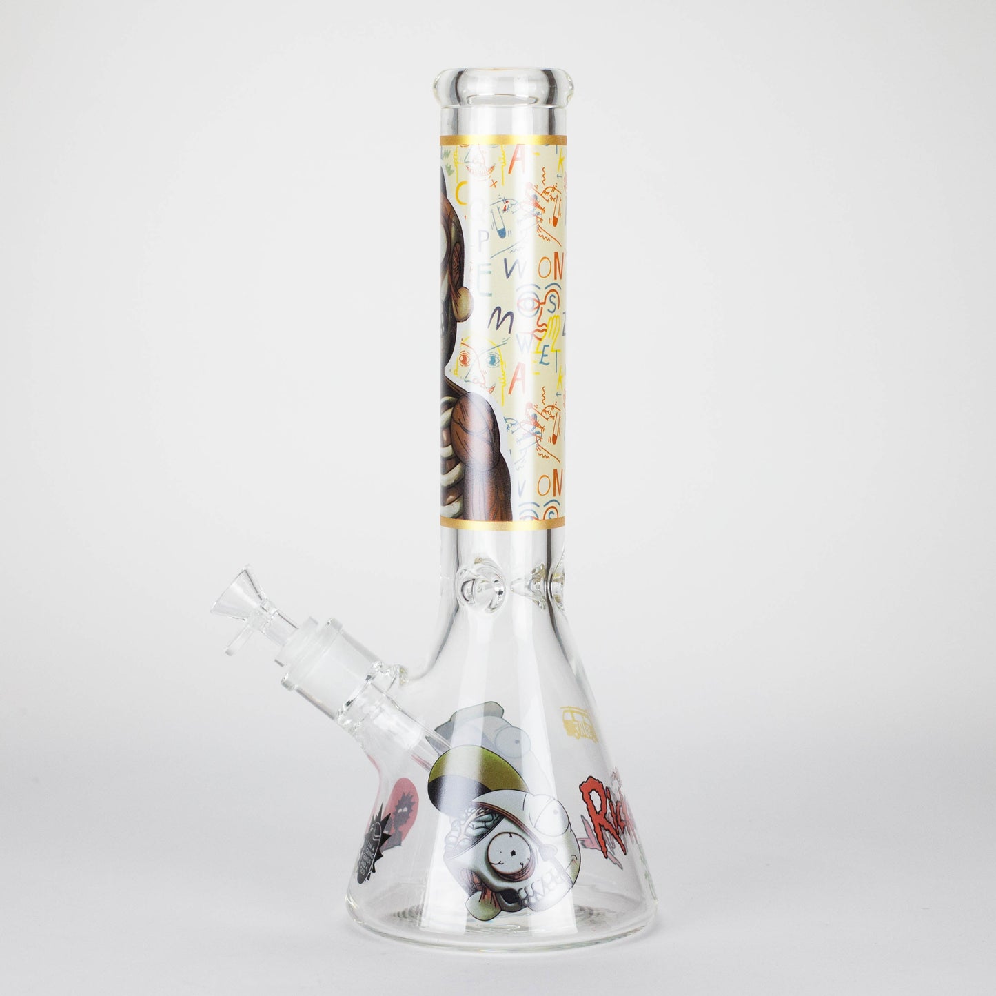 14" 7mm RM Skull Glass Bong – Heavy Duty Beaker Water Pipe [FTLL08]