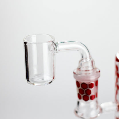 7" 2-in-1 Beehive Design Rig with Perc Banger & Bowl Included