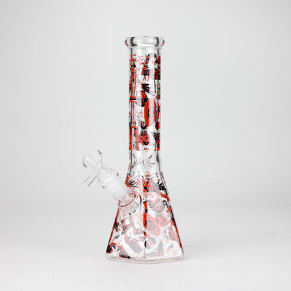 10" Ancient Art Design Glass Beaker Bong