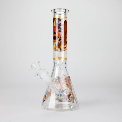 10" Fox and Bunny Design Glass Beaker Bong