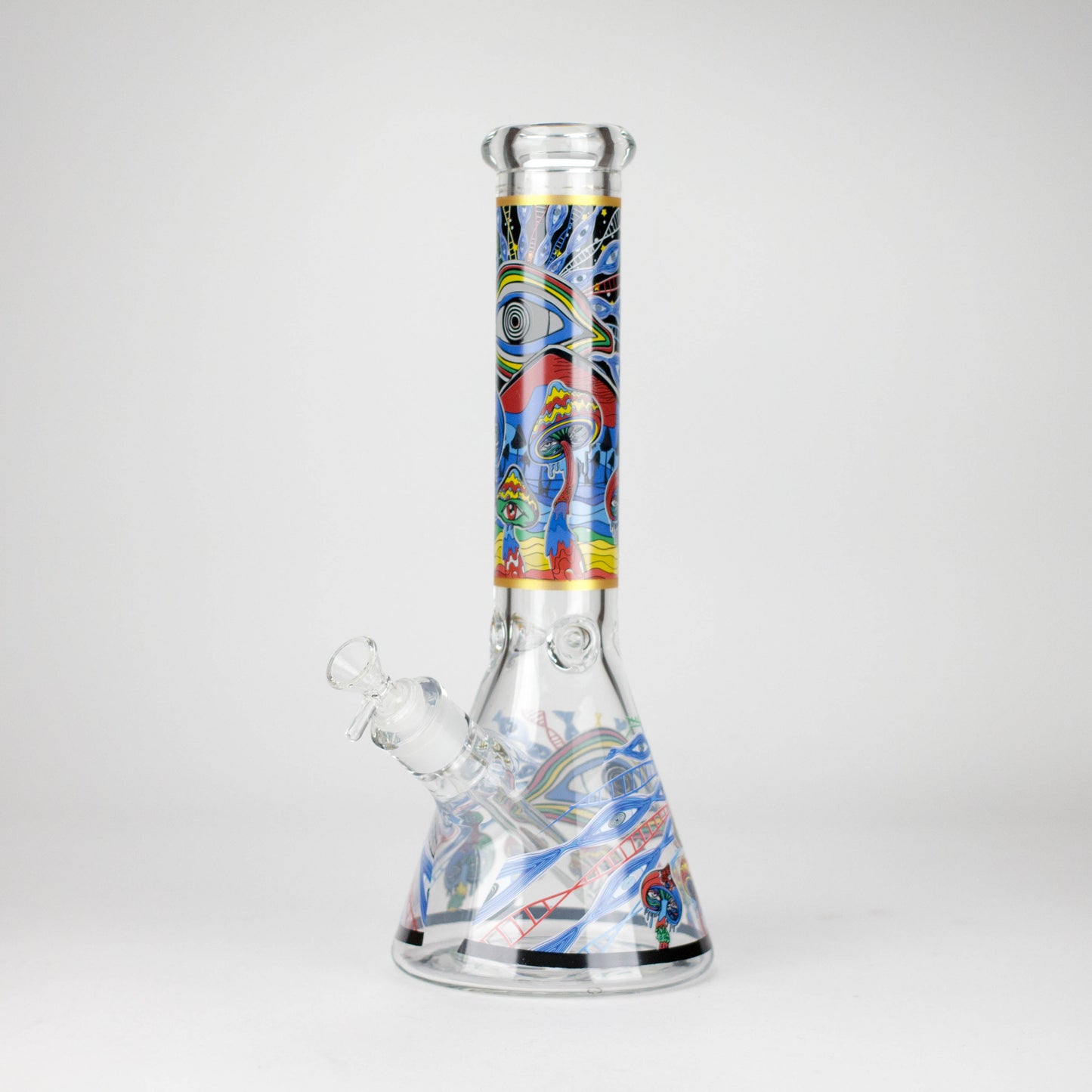 14" Eye Design 7mm Thick Heavy-Duty Glass Beaker Bong