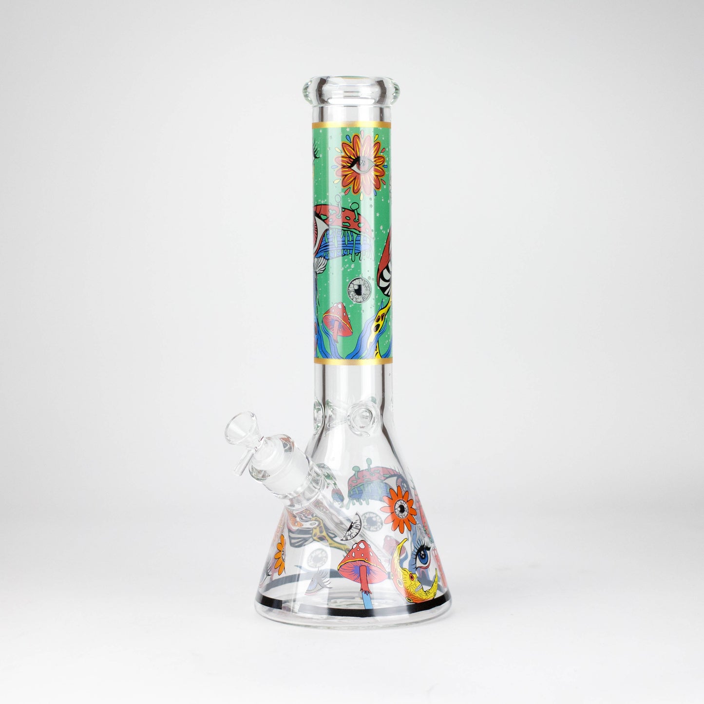 14" Eye Design 7mm Thick Heavy-Duty Glass Beaker Bong