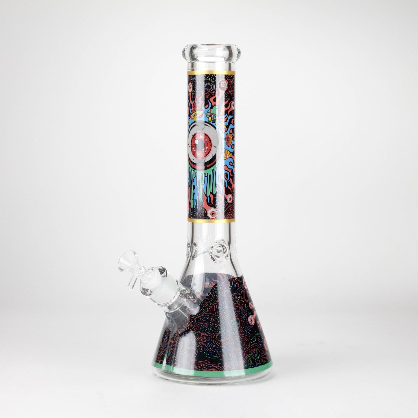 14" Eye Design 7mm Thick Heavy-Duty Glass Beaker Bong