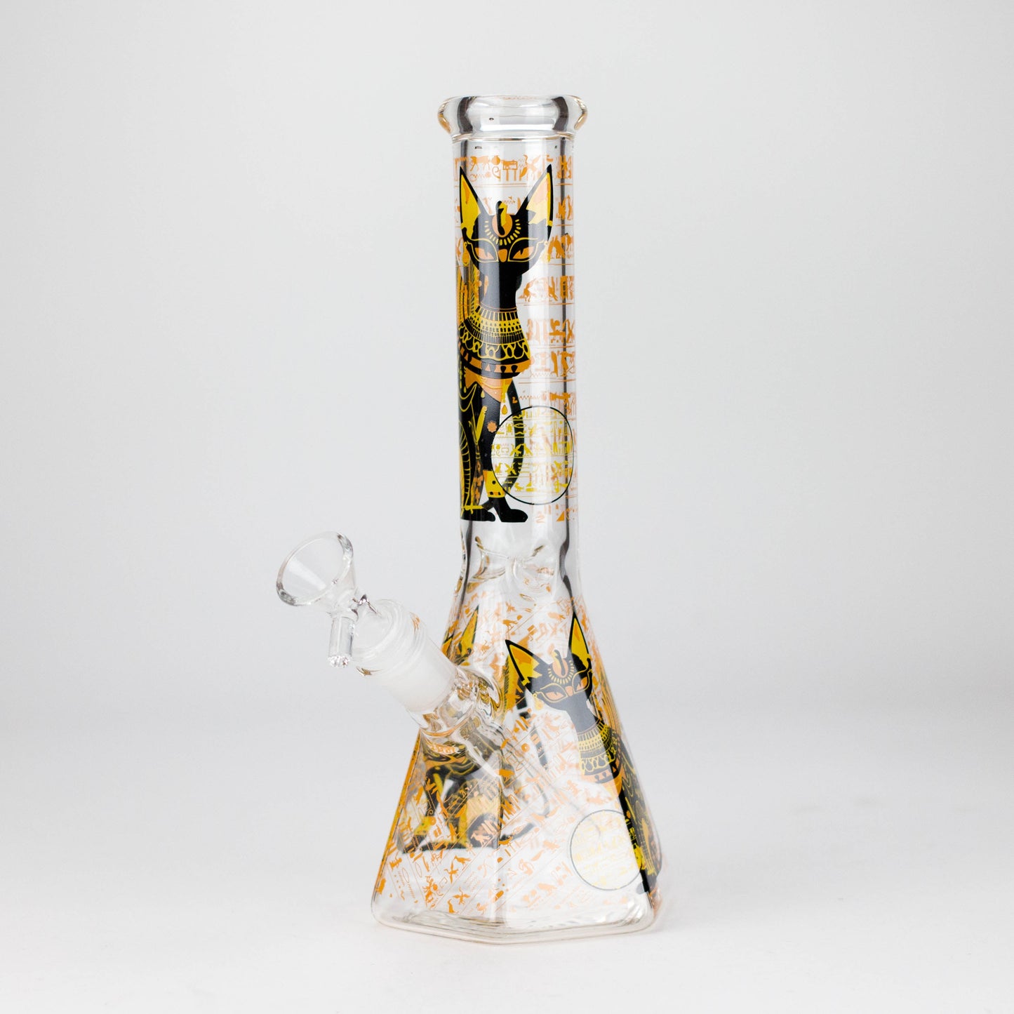 10" Ancient Art Design Glass Beaker Bong