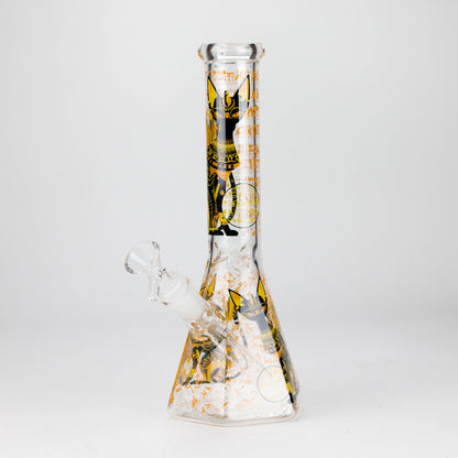 10" Ancient Art Design Glass Beaker Bong