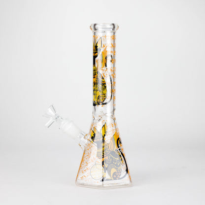 10" Ancient Art Design Glass Beaker Bong