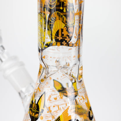 10" Ancient Art Design Glass Beaker Bong