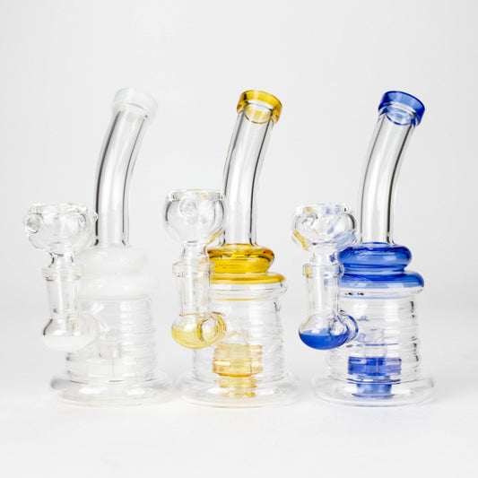 6" Assorted Design Stemless Glass Bong