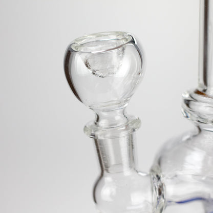 6" Assorted Design Stemless Glass Bong with 14mm Bowl Joint