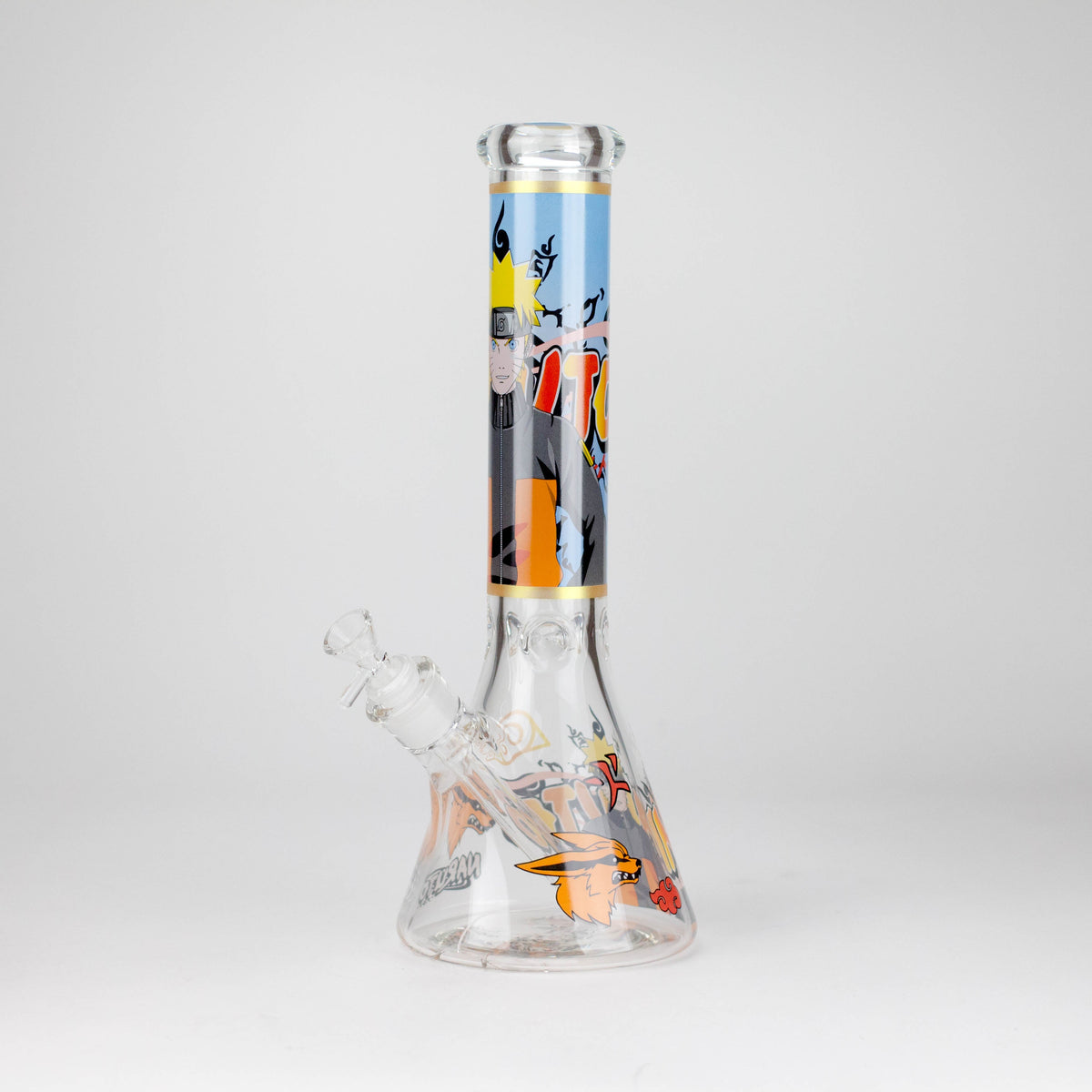 14" Comic Design 7mm Thick Heavy-Duty Glass Beaker Bong