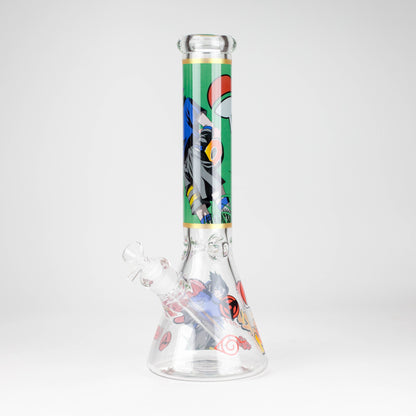 14" Comic Design 7mm Thick Heavy-Duty Glass Beaker Bong