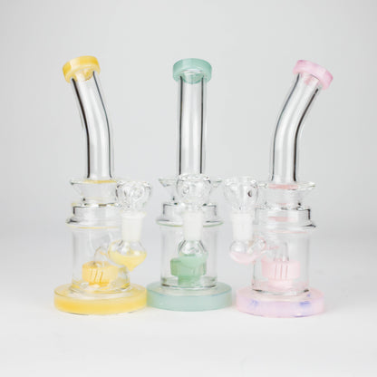8" Assorted bent neck glass bong