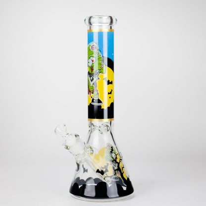 14" Cartoon S  Design 7mm Thick Heavy Duty Glass Beaker Bong