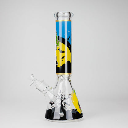 14" Cartoon S  Design 7mm Thick Heavy Duty Glass Beaker Bong