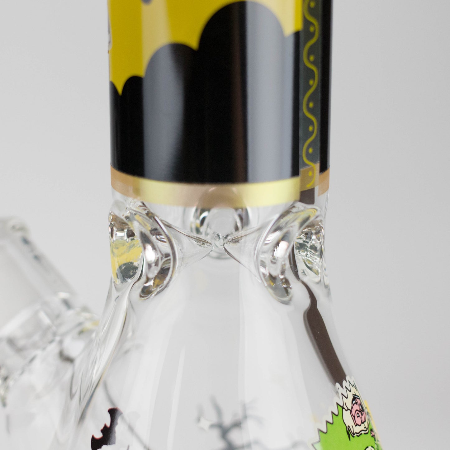 14" Cartoon S  Design 7mm Thick Heavy Duty Glass Beaker Bong