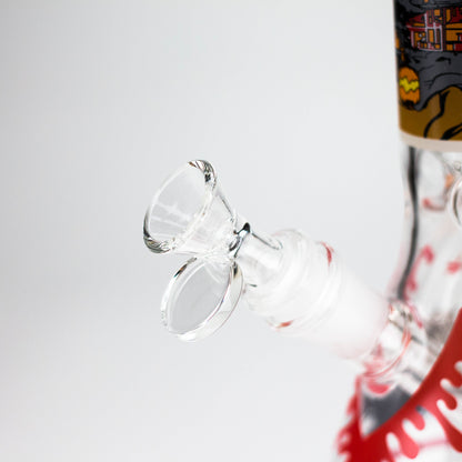 10" Halloween Design Glass Beaker Bong-Glow in the dark