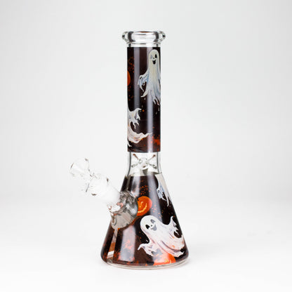 10" Cute Ghost Design Glass Beaker Bong-Glow in the dark