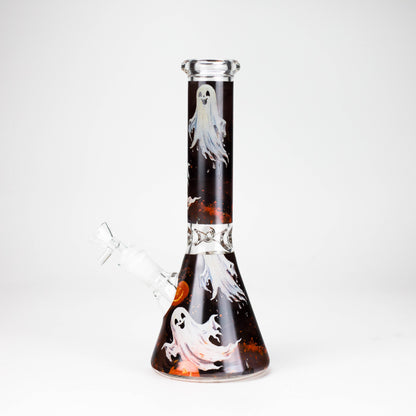 10" Cute Ghost Design Glass Beaker Bong-Glow in the dark