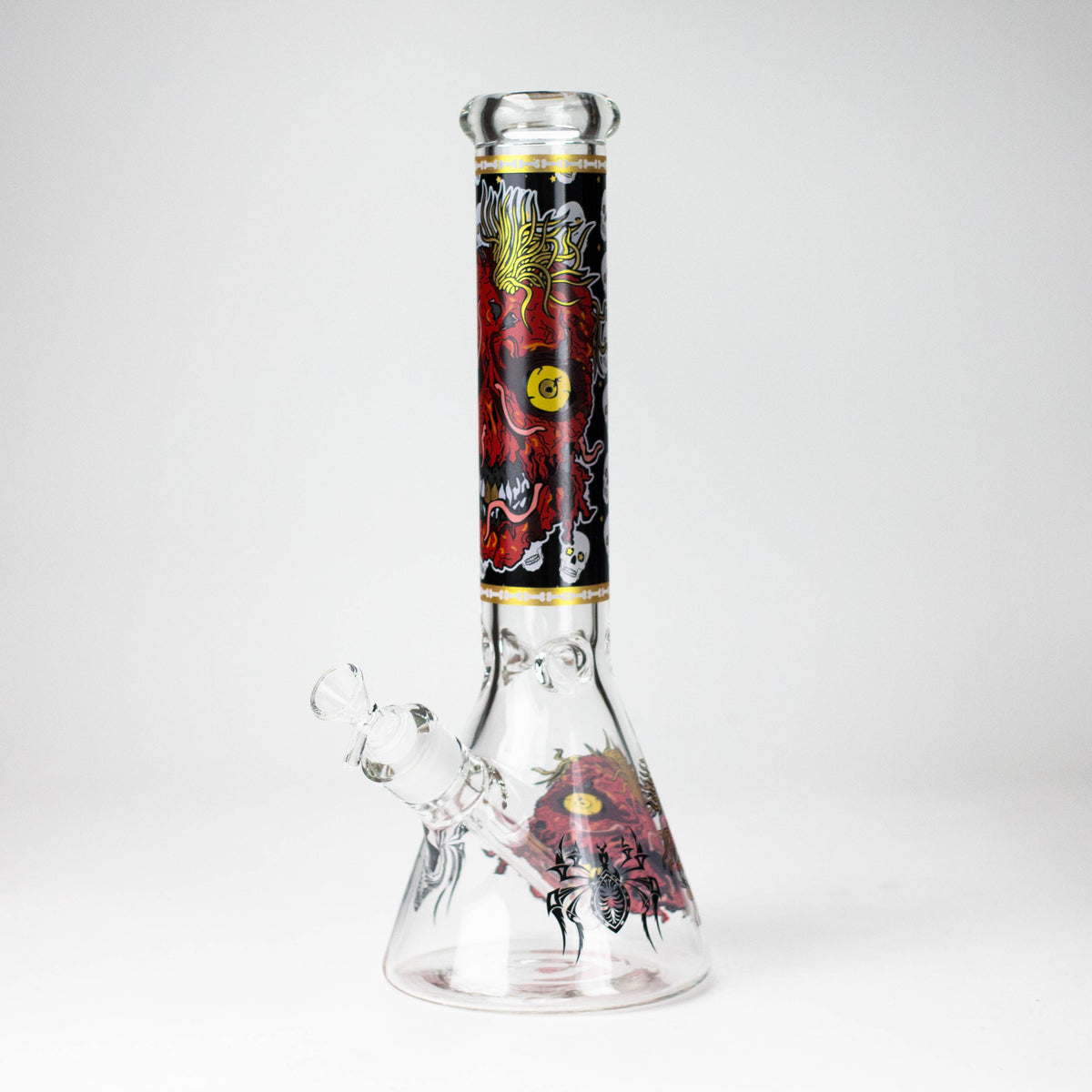14" Monster Design 7mm Thick Heavy Duty Glass Beaker Bong