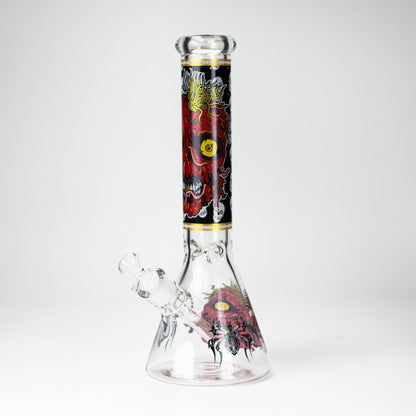 14" Monster Design 7mm Thick Heavy Duty Glass Beaker Bong
