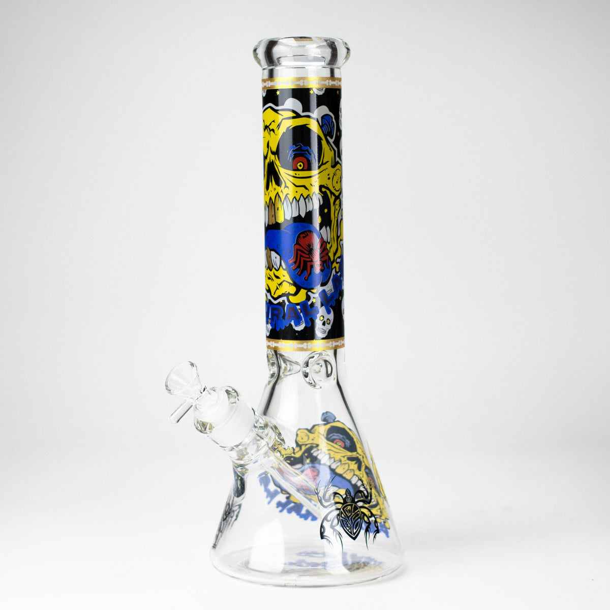 14" Monster Design 7mm Thick Heavy Duty Glass Beaker Bong