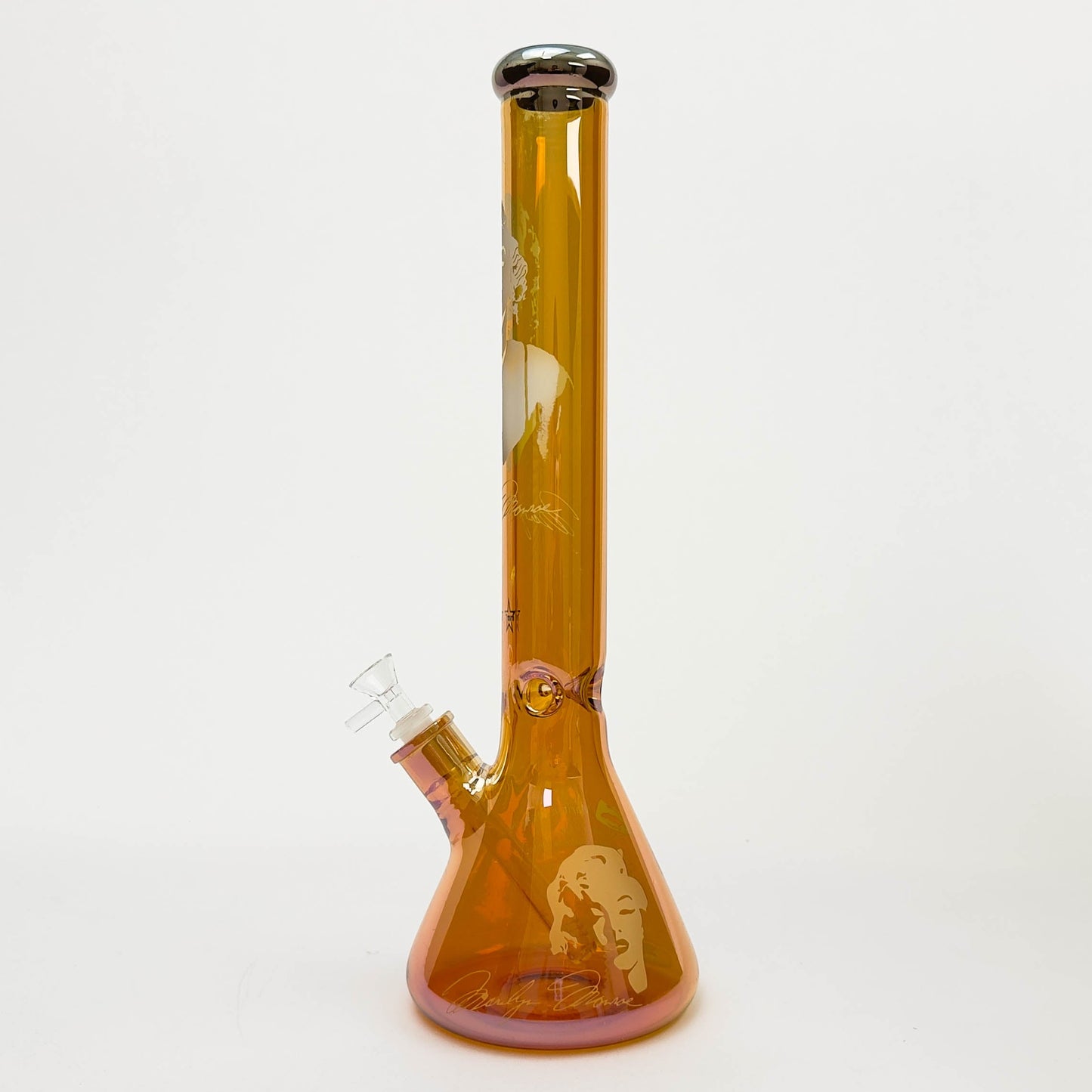 Z18" 7mm Glass Beaker Bong with Monroe Design and Ice Catcher