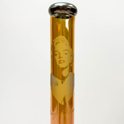 Z18" 7mm Glass Beaker Bong with Monroe Design and Ice Catcher