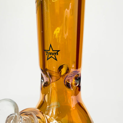 Z18" 7mm Glass Beaker Bong with Monroe Design and Ice Catcher