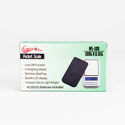 Genie | MS-100 Pocket Mini Scale – 100g × 0.01g
